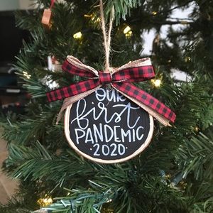 “Our first pandemic” Christmas ornaments